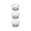 Paulmann Luminaria empotrable GIL COIN LED redondo, rígido, juego de 3 IP44, hierro cepillado, blanco mate regulable 470lm 2700K CRI >80