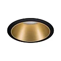 Paulmann Luminaria empotrable COLE redondo, rígido, retroceder GU10 IP23, dorado, negro mate regulable CRI >80