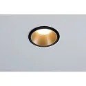 Paulmann Luminaria empotrable COLE redondo, rígido, retroceder GU10 IP23, dorado, negro mate regulable CRI >80