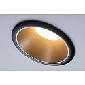 Paulmann Luminaria empotrable COLE redondo, rígido, retroceder GU10 IP23, dorado, negro mate regulable CRI >80