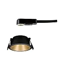 Paulmann Luminaria empotrable COLE redondo, rígido, retroceder GU10 IP23, dorado, negro mate regulable CRI >80