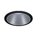 Paulmann recessed luminaire COLE round, rigid, set back GU10 IP23, black matt, silver dimmable CRI >80