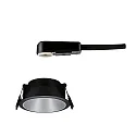 Paulmann recessed luminaire COLE round, rigid, set back GU10 IP23, black matt, silver dimmable CRI >80