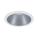 Paulmann recessed luminaire COLE round, rigid, set back GU10 IP23, silver, white matt dimmable CRI >80