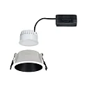 Paulmann Luminaria empotrable COLE COIN LED rígido IP44, negro mate, blanco regulable 6,5W 460lm 2700K 100° 100° CRI >80