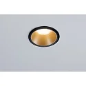 Paulmann Recessed spot LED COLE IP44, fixed, incl. LED COIN Module, 230V, 6.5W 2700K460lm 100°, 3-step dimmable, black / gold matt