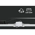 Paulmann Recessed spot LED COLE IP44, fixed, incl. LED COIN Module, 230V, 6.5W 2700K460lm 100°, 3-step dimmable, black / gold matt