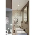 Paulmann Luminaria empotrable COLE COIN LED rígido IP44, negro, plata regulable 6,5W 460lm 2700K 100° 100° CRI >80