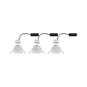 Paulmann Luminaria empotrable CYMBAL COIN LED rígido, juego de 3 IP44, blanco mate regulable 19,4W 463lm 2700K 38° 38° CRI >80