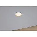 Paulmann Luminaria empotrable CYMBAL COIN LED rígido, Dim-To-Warm, juego de 3 IP44, blanco mate regulable 19