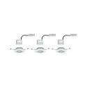 Paulmann Luminaria empotrable BASE COIN giratorio, juego de 3, conmutable IP20, blanco  15W 370lm 3000K 100° 100° CRI > 80