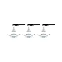 Paulmann Luminaria empotrable BASE giratorio, juego de 3 GU10 IP20, blanco regulable 15W 350lm 3000K 38° 38° CRI >80