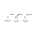 Paulmann Luminaria empotrable BASE COIN giratorio, juego de 3 IP20, blanco regulable 15W 370lm 3000K 100° 100° CRI > 83