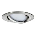 Paulmann Luminaria empotrable NOVA COIN LED redondo, giratorio IP23, hierro cepillado  460lm 2700K 100° 100° CRI >80