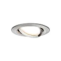 Paulmann Luminaria empotrable NOVA COIN LED redondo, giratorio, juego de 3 IP23, hierro cepillado  19,5W 460lm 2700K 100° 100° CRI >80