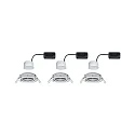 Paulmann recessed luminaire NOVA COIN LED round, swivelling, set of 3 IP23, chrome  19,5W 460lm 2700K 100° 100° CRI >80