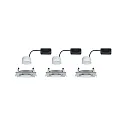 Paulmann recessed luminaire NOVA COIN LED square, swivelling, set of 3 IP23, aluminium  19,5W 460lm 2700K 100° 100° CRI >80