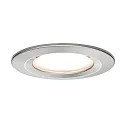 Paulmann recessed luminaire NOVA COIN LED round, rigid, set of 3 IP44, brushed iron  19,5W 460lm 2700K 100° 100° CRI >80