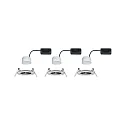 Paulmann recessed luminaire NOVA COIN LED round, rigid, set of 3 IP44, brushed iron  19,5W 460lm 2700K 100° 100° CRI >80