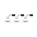 Paulmann recessed luminaire NOVA COIN LED round, rigid, set of 3 IP44, white matt  19,5W 460lm 2700K 100° 100° CRI >80