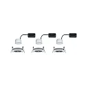 Paulmann recessed luminaire NOVA COIN LED round, rigid, set of 3 IP44, aluminium  19,5W 460lm 2700K 100° 100° CRI >80