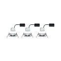 Paulmann recessed luminaire NOVA COIN LED round, rigid, set of 3 IP44, chrome  460lm 2700K 100° 100° CRI >80