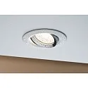 Paulmann Recessed luminaire LED Nova, IP65, round, white/chrome, set of 1 swiveling