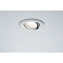 Paulmann Recessed luminaire LED Nova, IP65, round, white/chrome, set of 1 swiveling