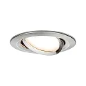 Luminaria empotrable NOVA PLUS COIN redondo, giratorio IP23, hierro cepillado regulable 6,8W 2.700K
