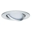 Paulmann Luminaria empotrable NOVA PLUS COIN redondo, giratorio IP23, aluminio regulable 6,8W 2.700K 38° 38° CRI >80