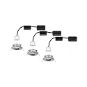 Paulmann Luminaria empotrable NOVA MINI LED rígido, juego de 3 IP23, hierro cepillado  310lm 2700K 38° 38° CRI >80