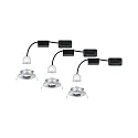 Paulmann Luminaria empotrable NOVA MINI LED rígido, juego de 3 IP23, cromo  310lm 2700K 38° 38° CRI >80
