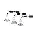 Paulmann Luminaria empotrable NOVA MINI LED rígido, juego de 3 IP23, aluminio  310lm 2700K 38° 38° CRI >80