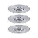 Paulmann Luminaria empotrable NOVA MINI LED rígido, juego de 3 IP23, aluminio  310lm 2700K 38° 38° CRI >80