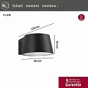 Paulmann Luminaria de pared para exteriores CAPEA LED estándar IP44, gris 