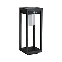 Paulmann Lámpara solar de pie SOLAR MARISOL con sensor IP44, negro, blanco mate 