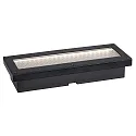 Lámpara solar de pie empotrada DOMENIC con sensor, accesible IP67, negro 