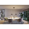 Paulmann Luz LED del sistema ULine PENDEL CONE Ø 35CM plano, rígido, cónico IP20, negro mate regulable