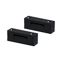 Pieza de sujeción ULine - STRAP CRIMP aislado, mecánico, juego de 2, negro mate