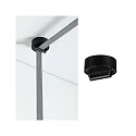 Paulmann Soporte de correa ULine - STRAP HOLDER redondo, aislado, mecánico, universal, negro mate