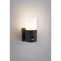 Paulmann Luminaria de pared para exteriores TUBS PIR cilíndrico, con detector de movimiento, conmutable E27 IP44, gris, mate 