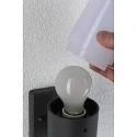 Paulmann Luminaria de pared para exteriores TUBS PIR cilíndrico, con detector de movimiento, conmutable E27 IP44, gris, mate 
