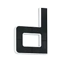 Paulmann Número de casa iluminado IP44, negro 