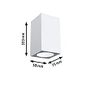 Paulmann Luminaria de pared para exteriores FLAME UP OR DOWN de 1 llama, angular, conmutable, insect-friendly IP44, blanco 