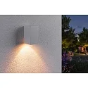 Paulmann Luminaria de pared para exteriores FLAME UP OR DOWN de 1 llama, angular, conmutable, insect-friendly IP44, blanco 
