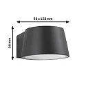 Paulmann Luminaria de pared para exteriores CAPEA conmutable, insect-friendly IP44, antracita 