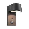 Paulmann Luminaria de pared para exteriores CAPEA con detector de movimiento, conmutable, insect-friendly IP44, antracita 
