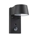 Paulmann Luminaria de pared para exteriores CAPEA con detector de movimiento, conmutable, insect-friendly IP44, antracita 