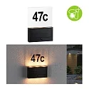 Paulmann Número de casa iluminado NEDA PIR con detector de movimiento LED IP44, antracita