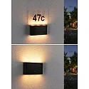 Paulmann Número de casa iluminado NEDA PIR con detector de movimiento LED IP44, antracita